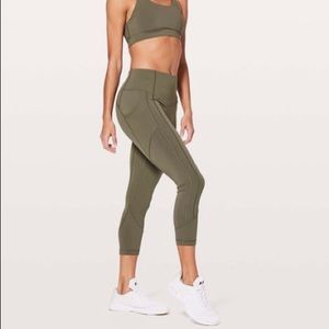 NWT Lululemon All the Right Places Crop II SAGE 6